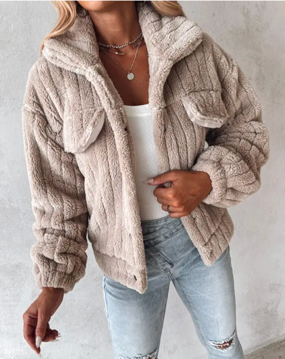 Oversized Casual Jacket with Front Pockets