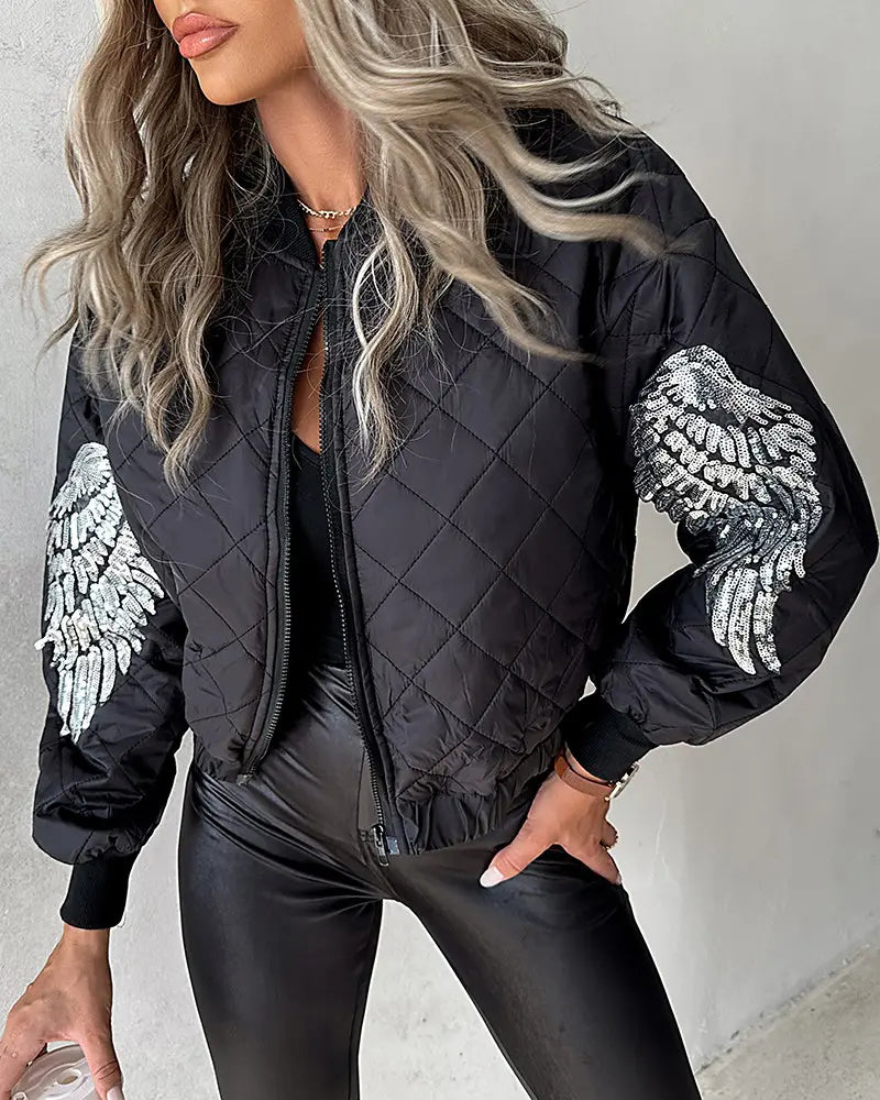 Aurelia Quilted Bomber Jacket