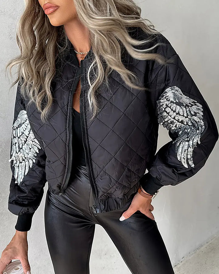 Aurelia Quilted Bomber Jacket