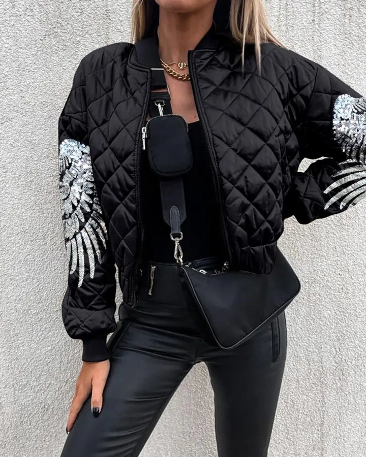 Aurelia Quilted Bomber Jacket