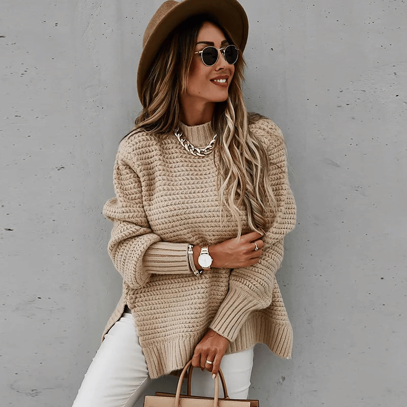 Sofia - Loose knit sweater with long sleeves