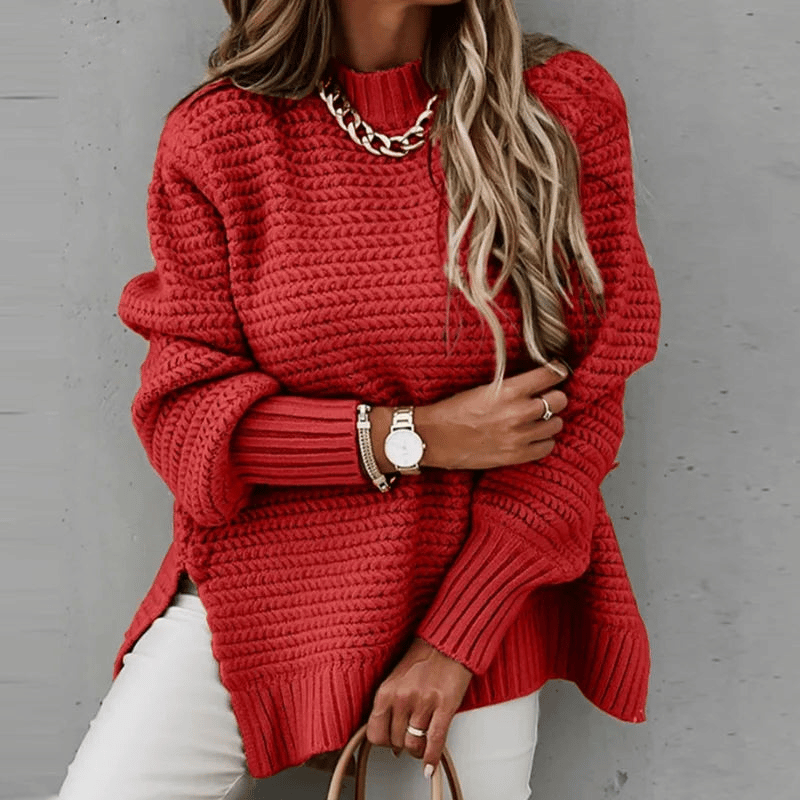 Sofia - Loose knit sweater with long sleeves